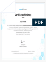 Human Resource Management Training - Certificate of Completion