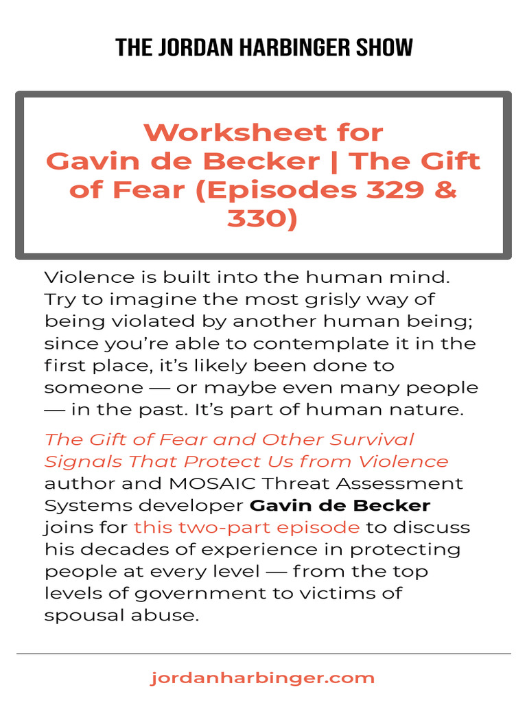 The Gift Of Fear Free Pdf