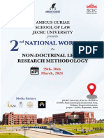 2nd National Workshop On Non Doctrinal Legal Research Methodology Brochure