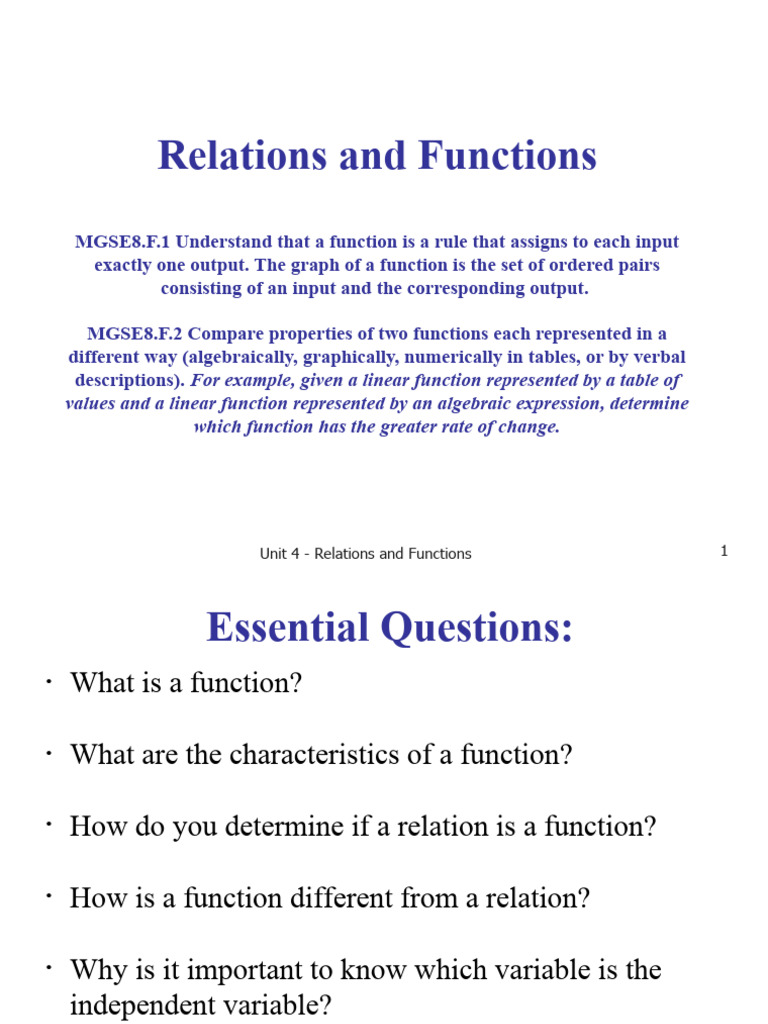 Understanding Relations and Functions | PDF | Function (Mathematics ...