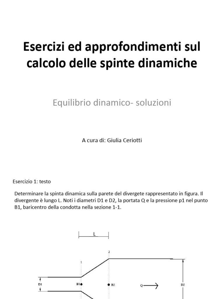 Esercizi Risolti Sulle Spinte Dinamiche | PDF