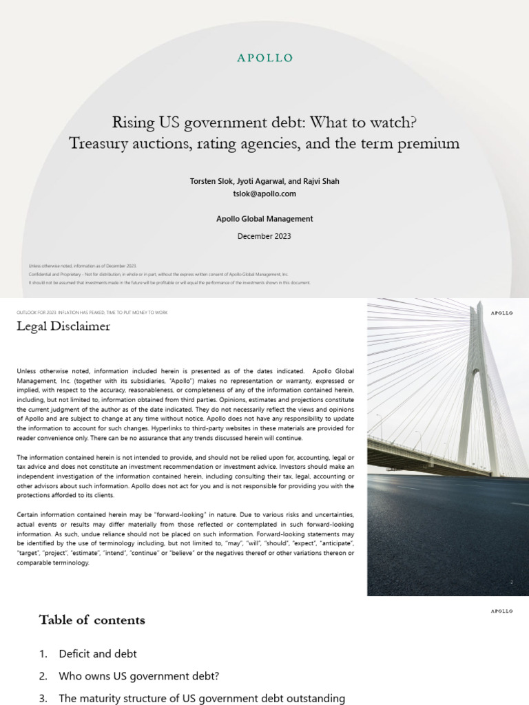 US Government Debt Analysis 2023 | PDF | National Debt Of The United ...