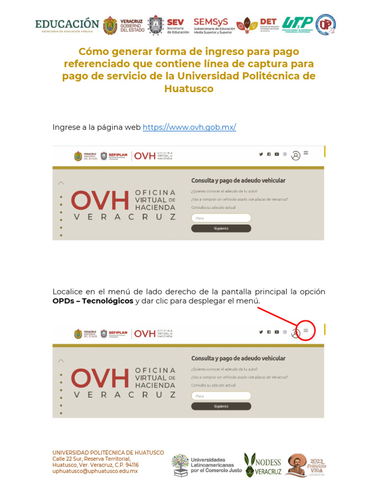 Instrucciones para Pago en UPH | PDF | Finanzas y dinero