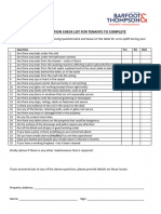 Inspection Checklist