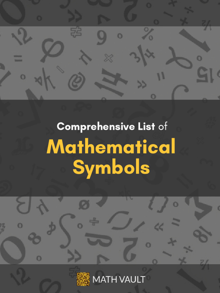 Comprehensive List of Mathematical Symbols (2020) | PDF | Variable ...