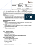 Psi526 Fundamentos de Psicologia Clinica