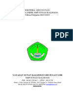 1. Kriteria Kelulusan SMP Sunan Kalijogo 2022 -2023