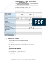 ESQUEMA. Informe Psicopedagogico