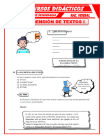 Comprensión de textos 2do