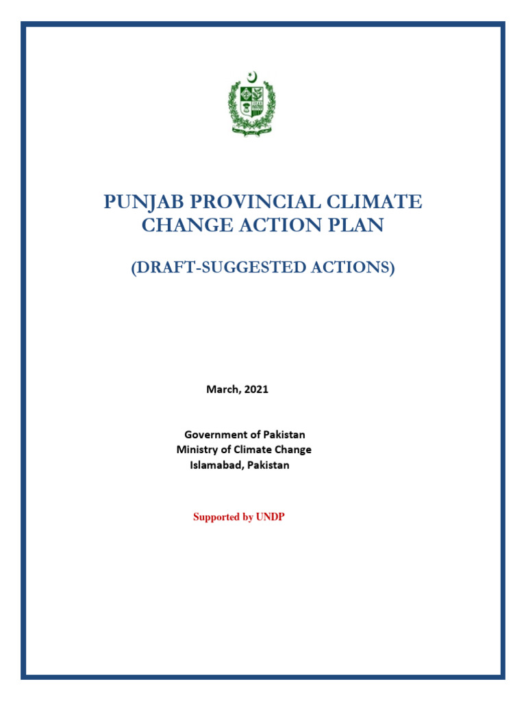 Punjab Climate Change Action Plan | PDF | Climate Change | Agriculture
