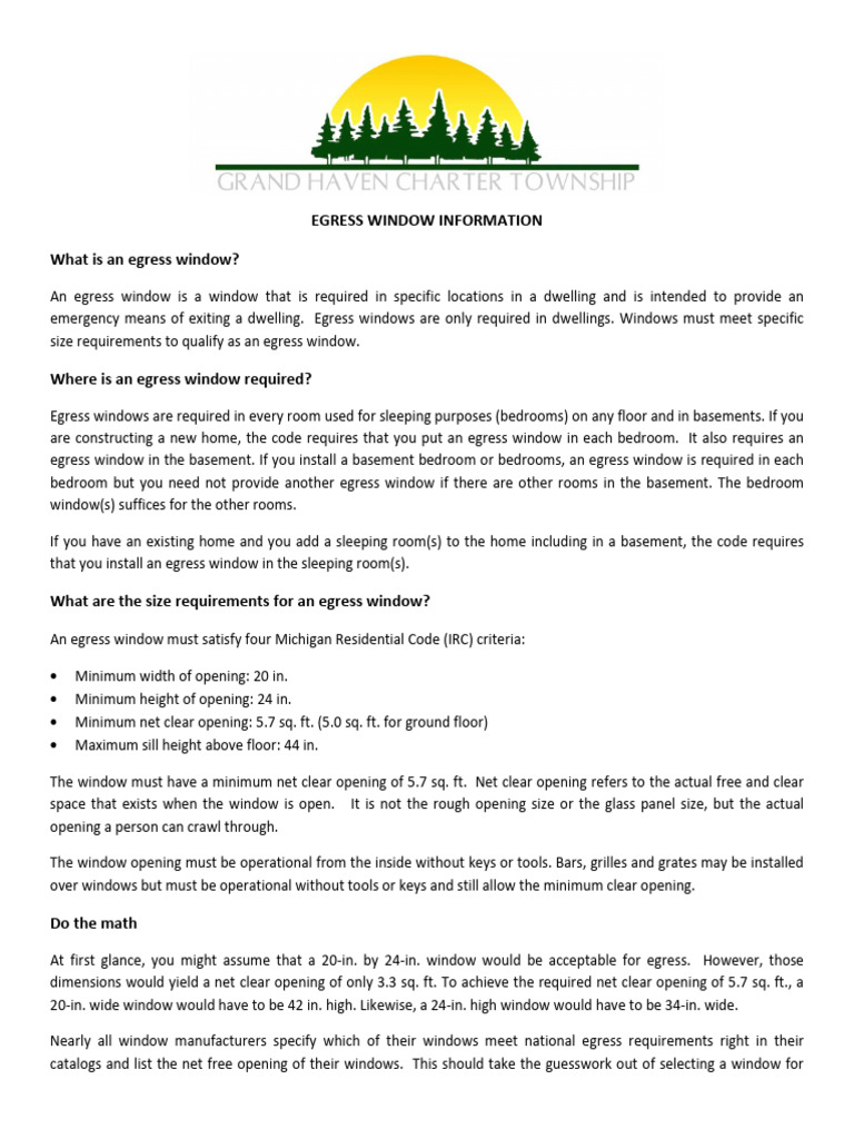 Handout - Installing A Basement Egress Window | PDF | Window | Basement