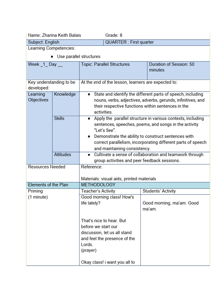 Understanding Parallel Structures | PDF | Adverb | Verb