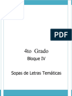 4to Grado Bloque 4 Sopa de Letras