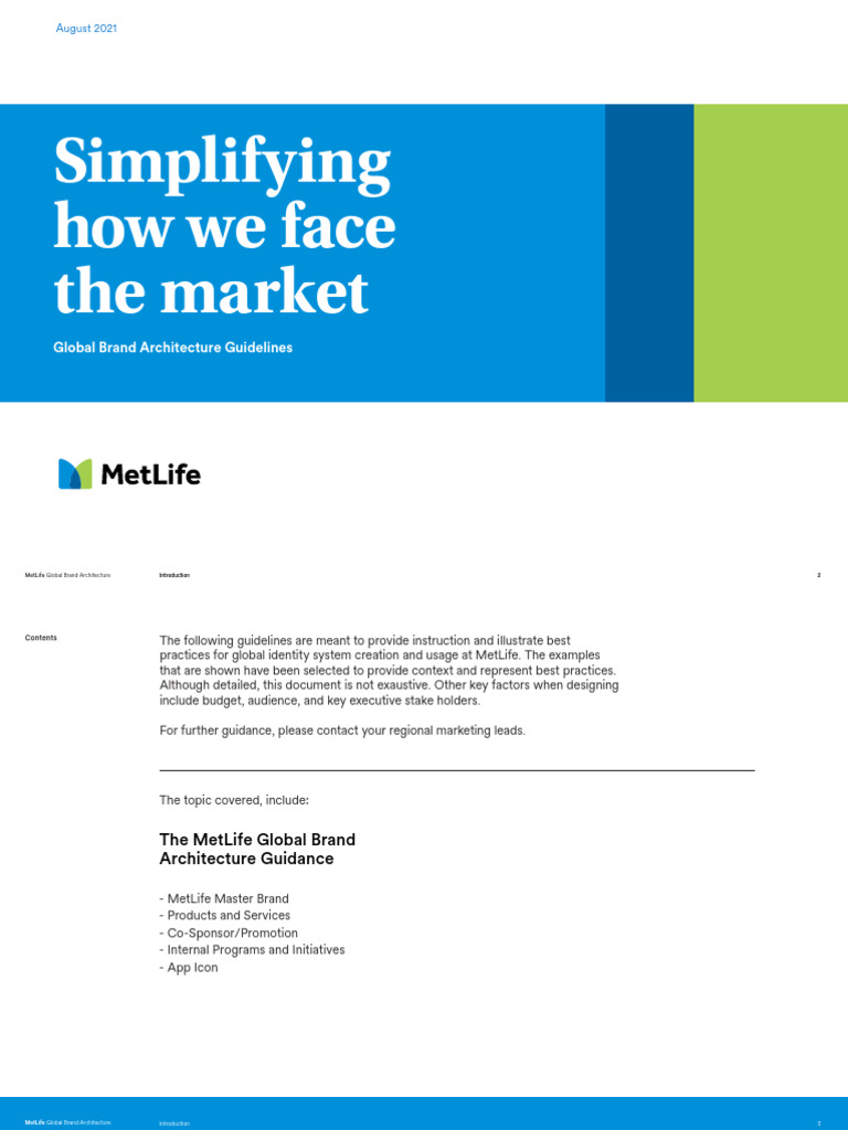 MetLife Global Brand Guidelines | PDF | Logos | Brand