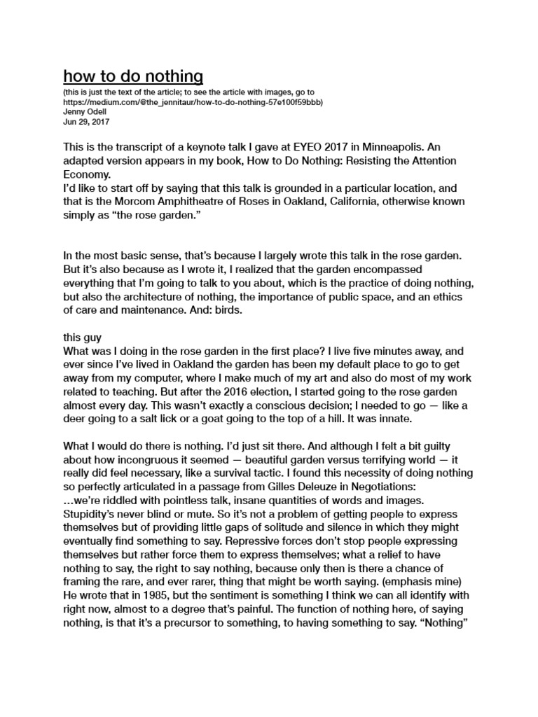How To Do Nothing Pdf