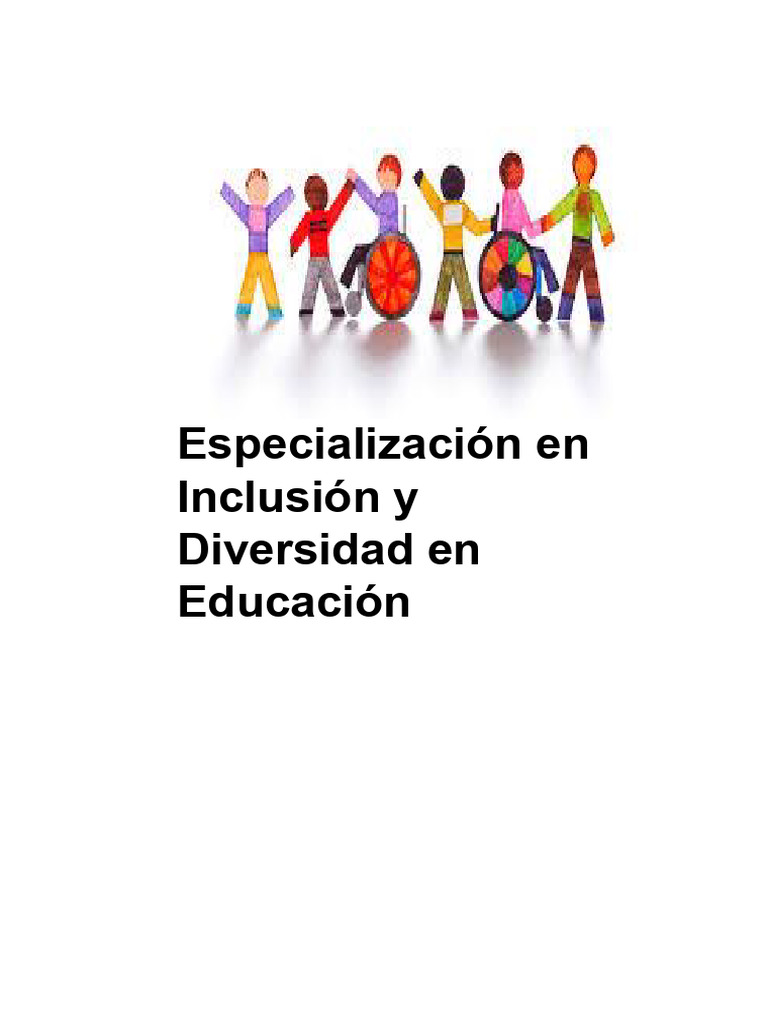 Especialización en Inclusión y Diversidad en Educación | PDF | Plan de ...