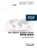 Fire Alarm Cont Panel NFS-640 Ops Manual Ra1