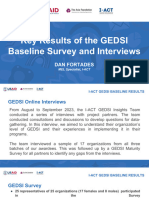 I-ACT GEDSI Baseline Survey Results