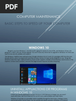 BASIC COMPUTER MAINTENANCE- FAST PC