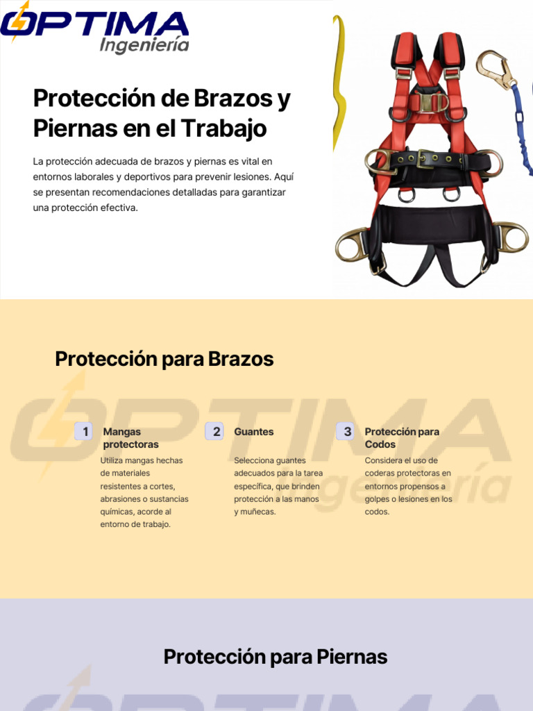 Proteccion de Brazos y Piernas en El Trabajo | PDF