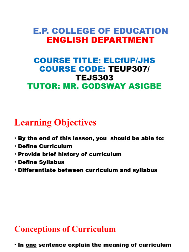Understanding Curriculum Concepts | PDF | Curriculum | Learning
