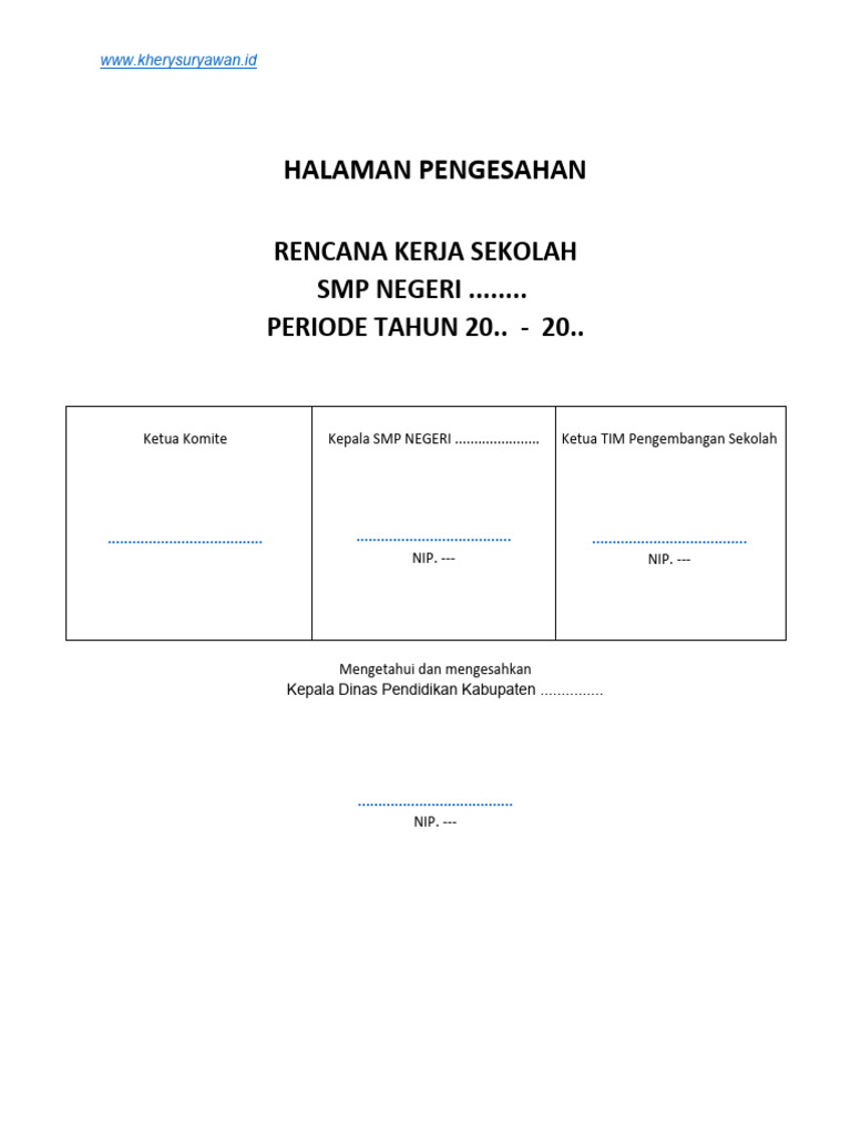 Rencana Kerja Sekolah SMP 20..-20.. | PDF | Bisnis