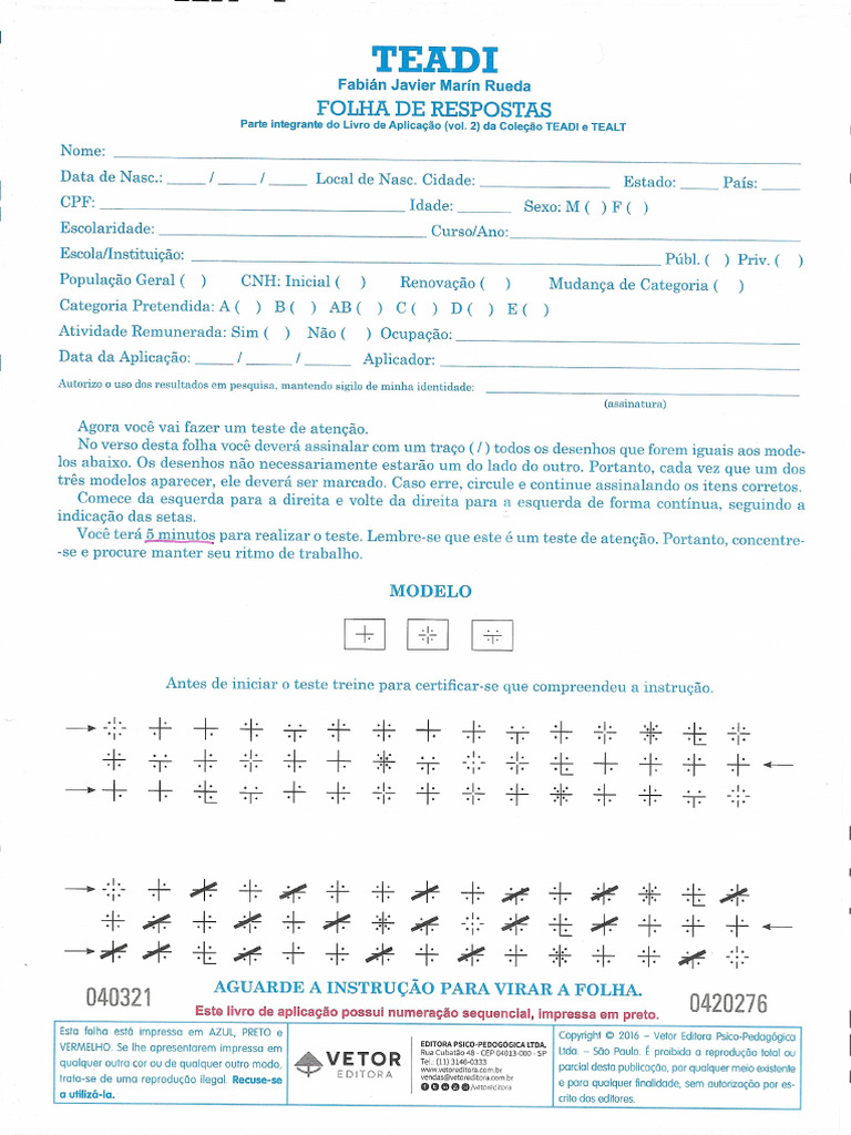 TESTE TEADI | PDF