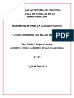 ¿Como Eliminar Los Malos Habitos. Diego Alberto Rivas Guardiola