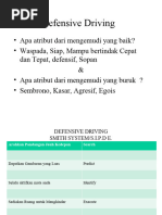 Smith System: 5 Keys to Defensive Driving | PDF | Traffic | Driving