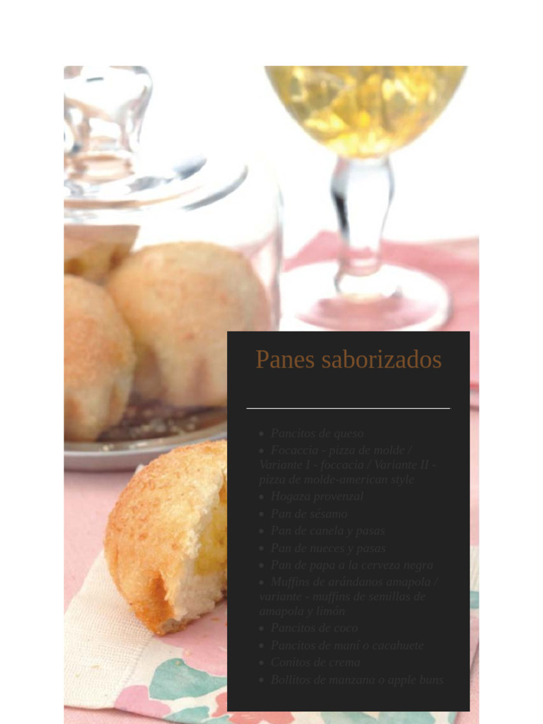 Recetas de Panes Saborizados Variados | PDF | Panes | Pizza