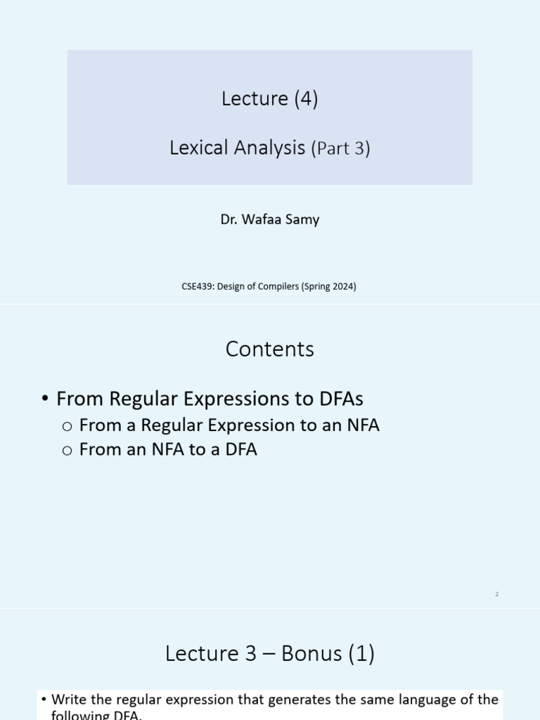 Regular Expressions to DFAs Explained | PDF | Computer Science | Algorithms