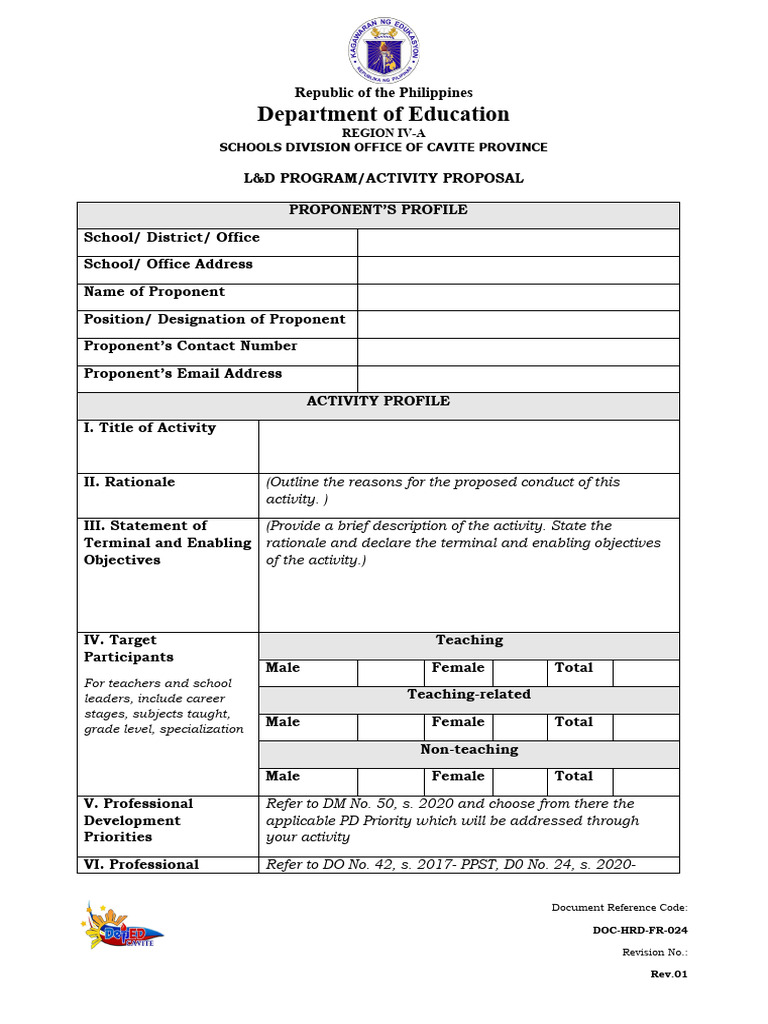 L&D Program Proposal for Cavite Schools | PDF