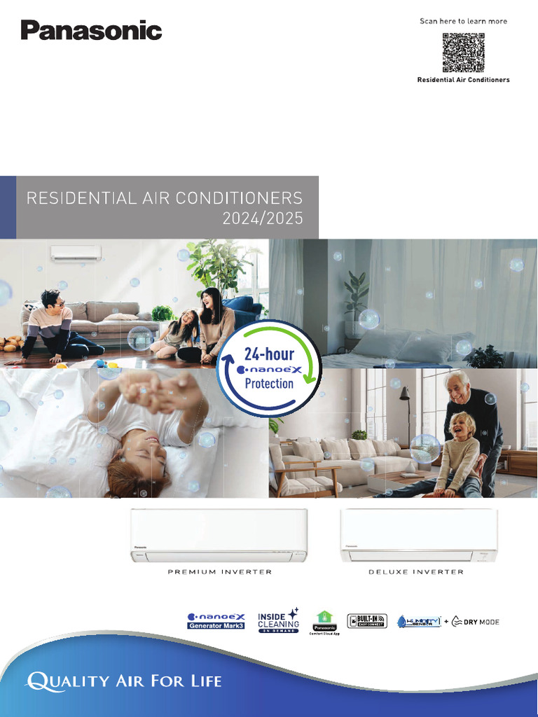 Panasonic Residential Air Conditioners Leaflet 2024-2025 | PDF
