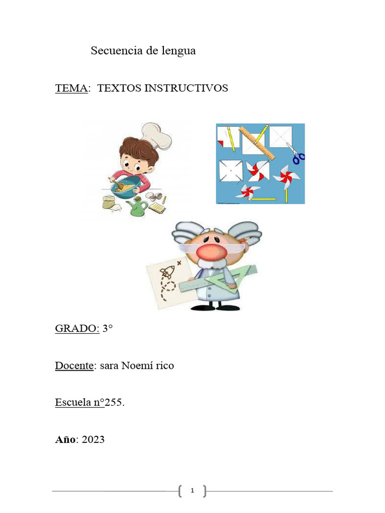 Textos Instructivos para Niños de 3° | PDF | Puntuación | Lingüística