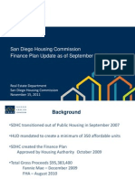 San Diego Housing Commission Finance Plan Update As of September 2011