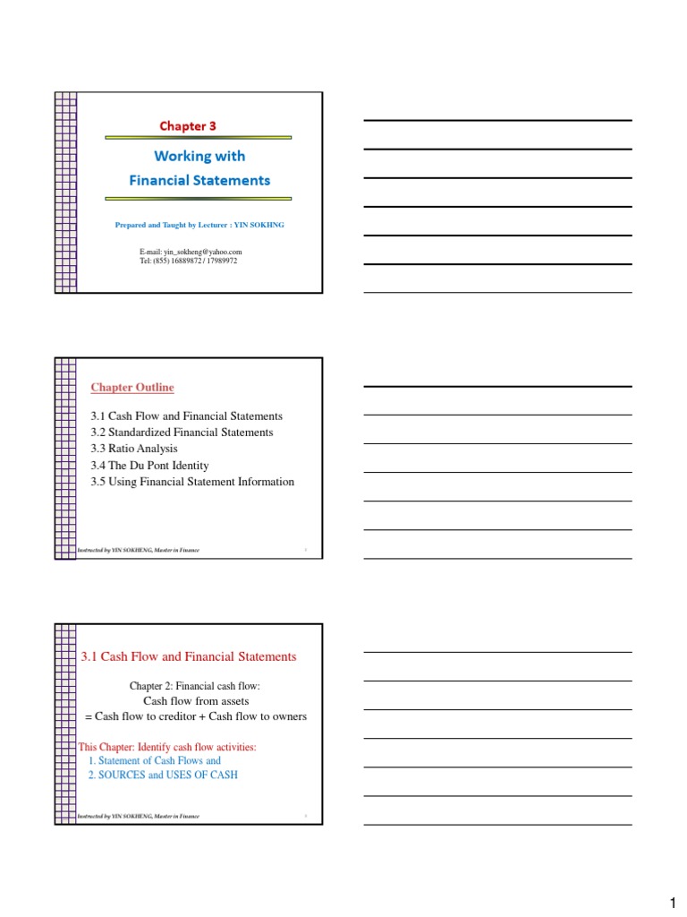 Financial Statements and Cash Flow Analysis | PDF | Cash Flow Statement ...