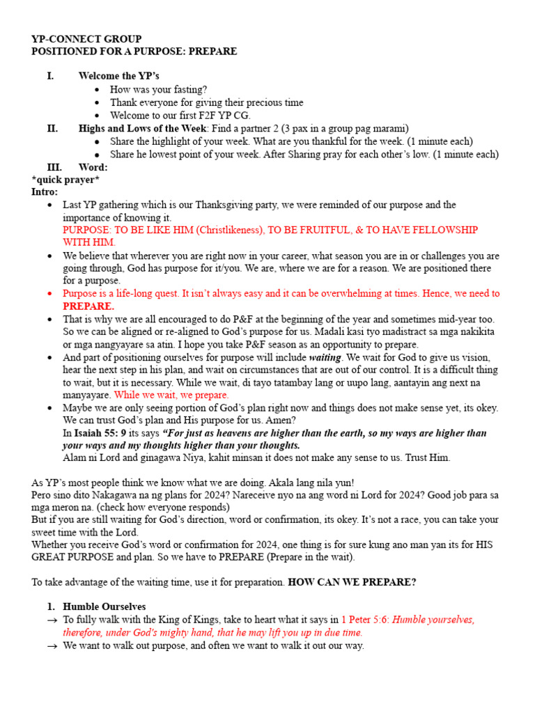 Positioned for Purpose: Preparation Guide | PDF