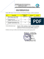 Surat Tugas Refleksi Lokakarya PSP 2
