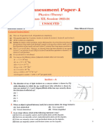 Class 12 physics sample paper