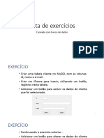 Lista de Exercicios - Conexao BD