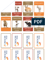 Game I Have Who Has - Animals Flashcards