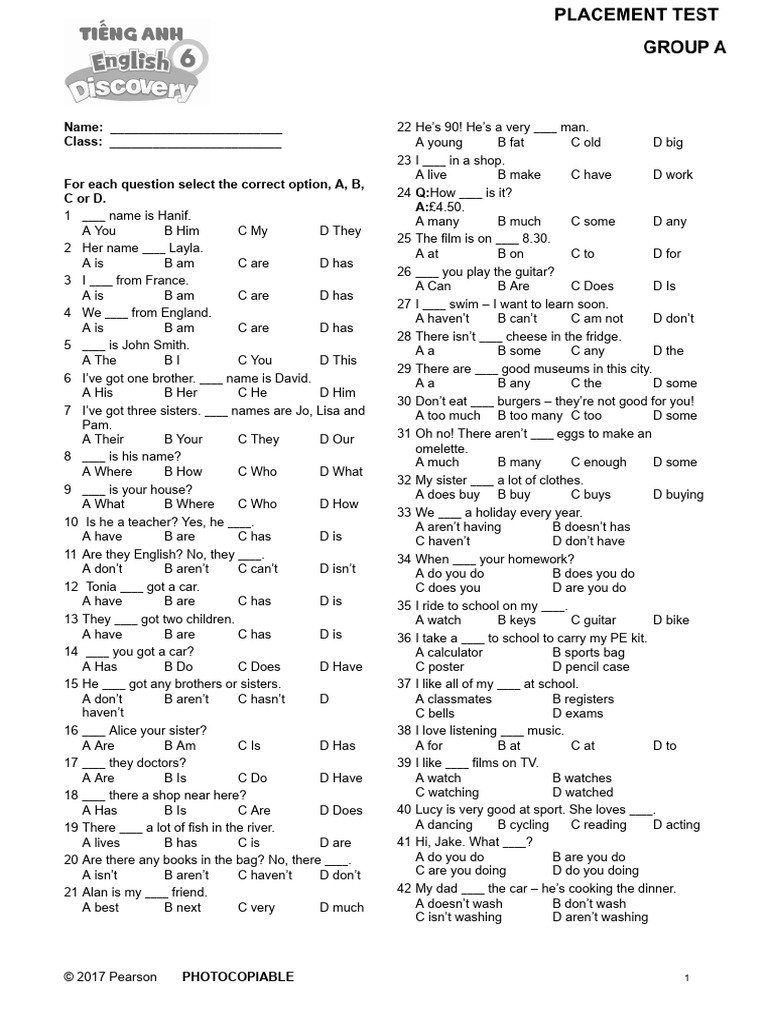 ED6 Ptest A | PDF