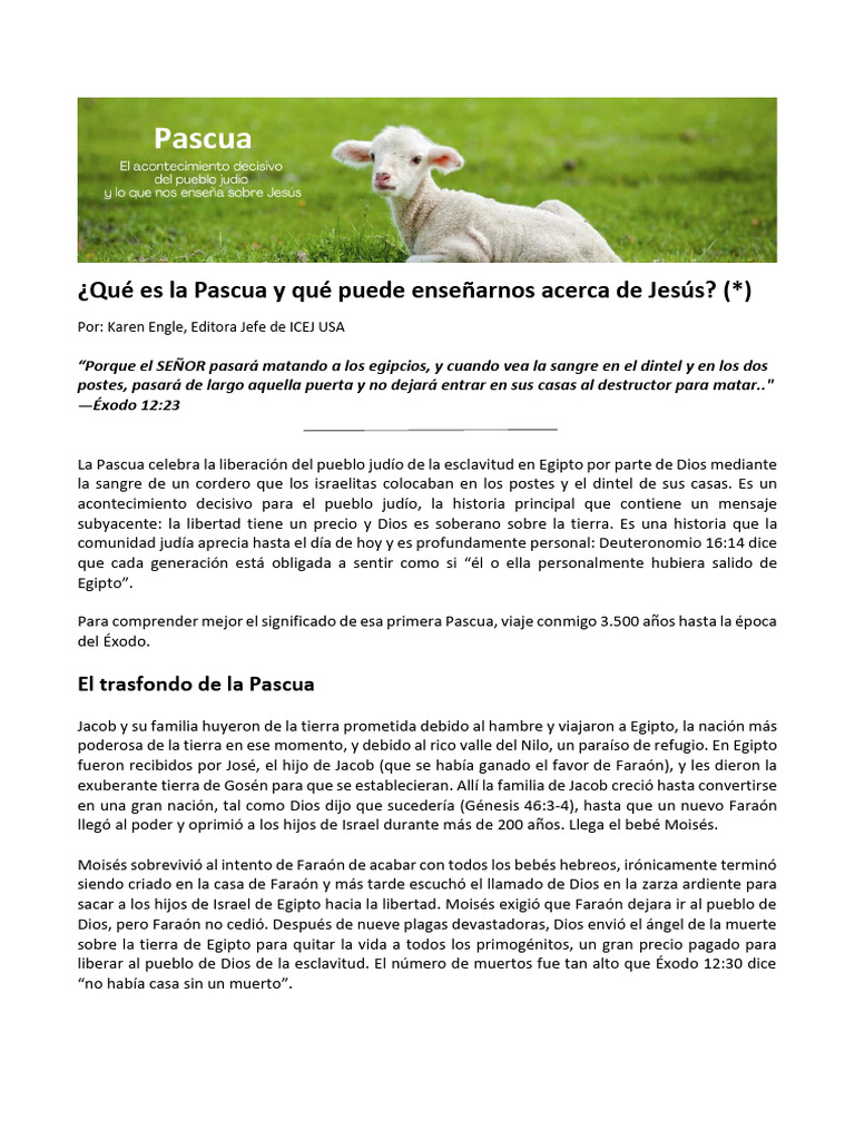 Significado de la Pascua y Jesús | PDF | Pascua | Libro del éxodo