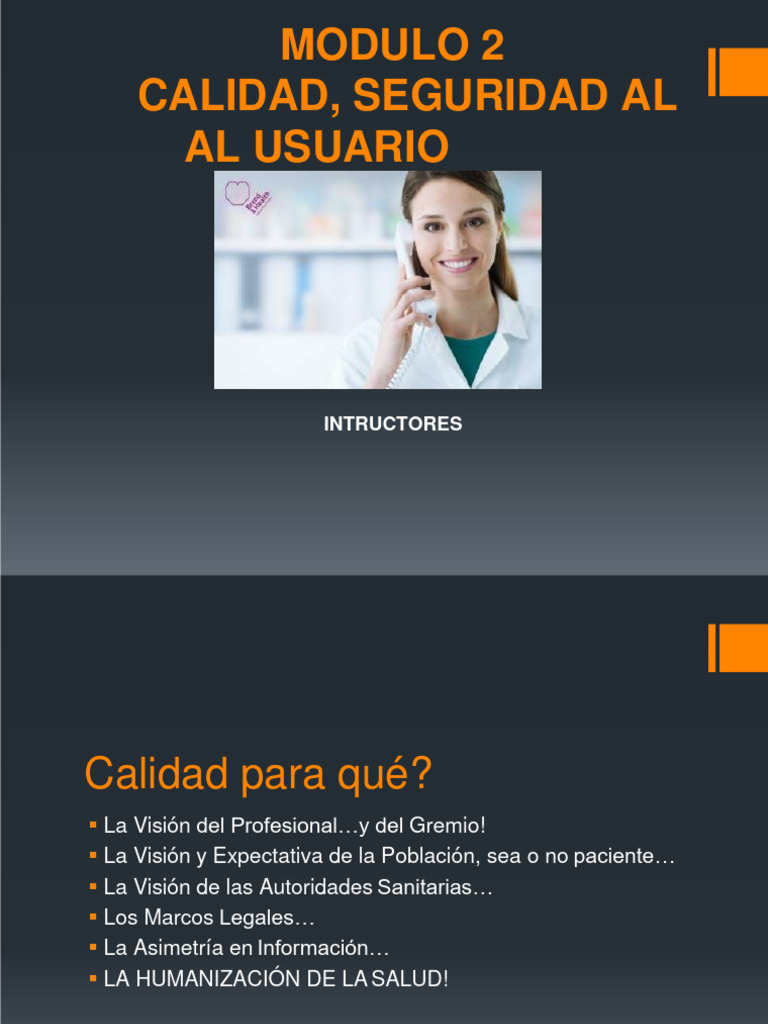 Calidad y Seguridad en Salud | PDF | Seguridad del paciente | Cuidado ...