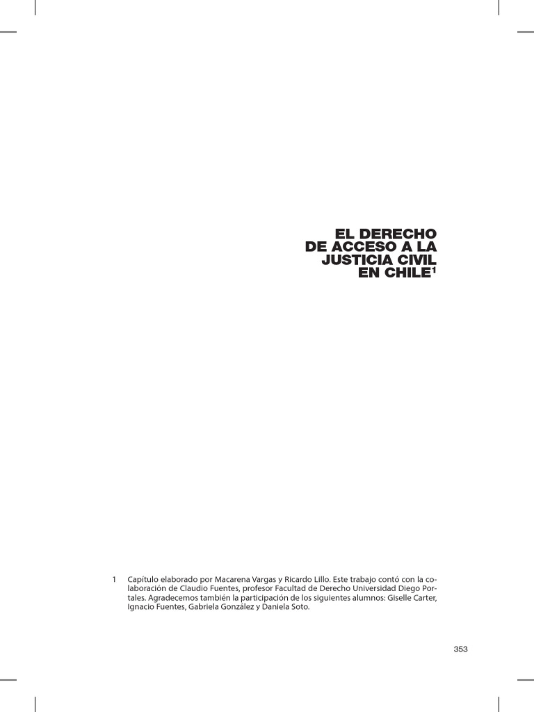 Acceso a la Justicia Civil en Chile | PDF | Convenio europeo de ...