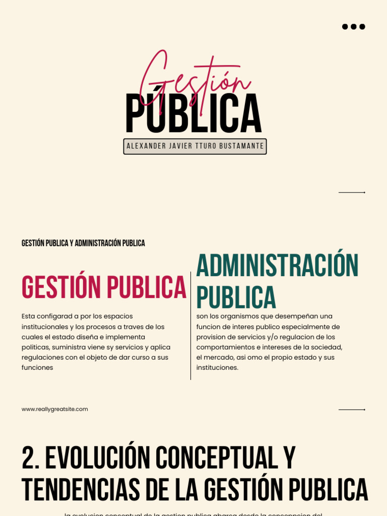 Evolución y Modelos de Gestión Pública | PDF | Administración Pública ...