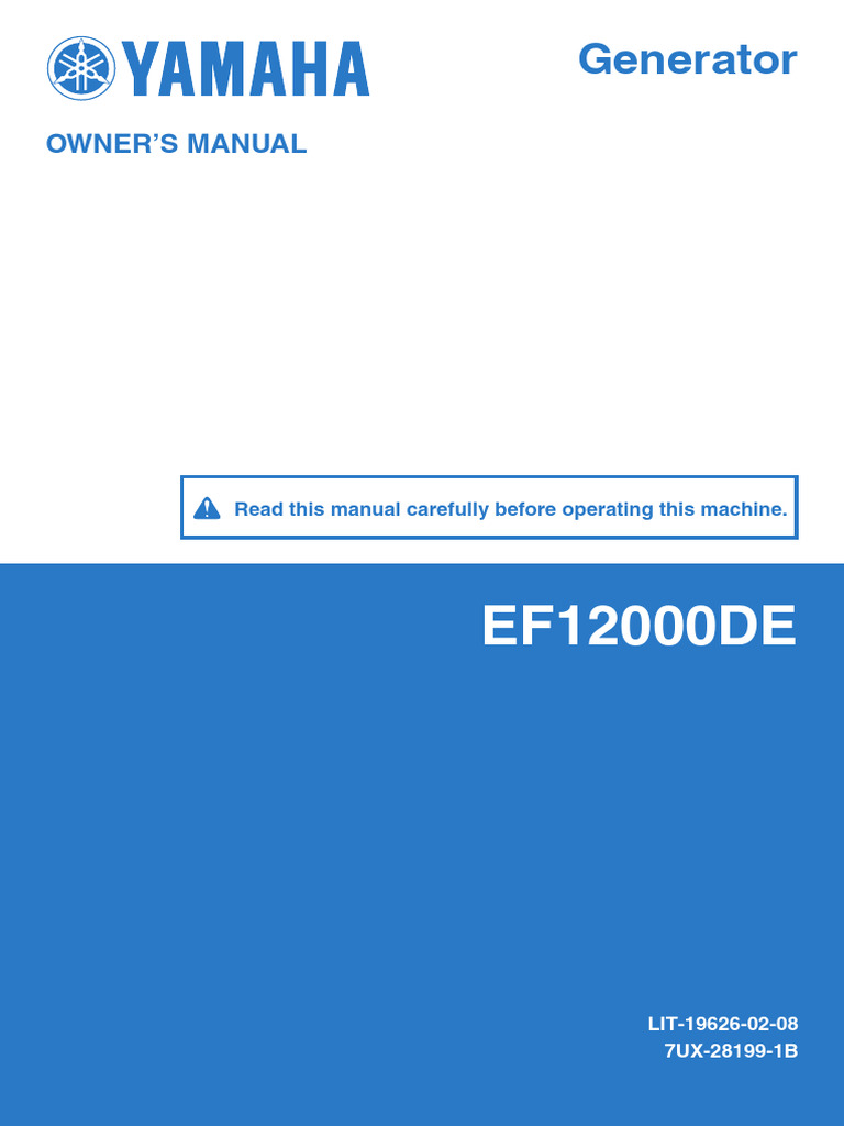YAMAHA Generator User Manual | PDF | Gasoline | Mains Electricity