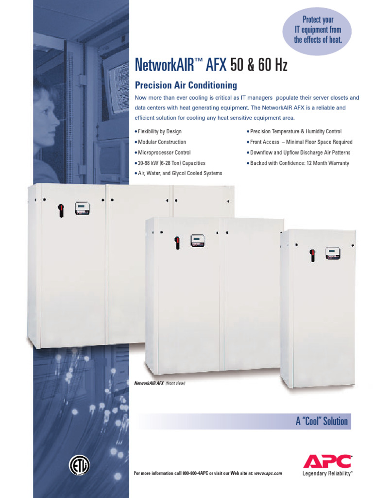 AC-NetworkAir AFX Technical Specs | PDF | Air Conditioning | Data Center