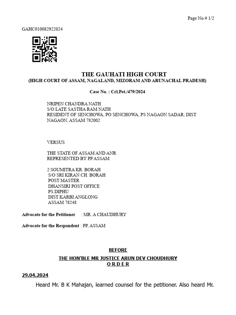Nripen chandra nath vs state of assam and anr on 29 apr 2024 pdf