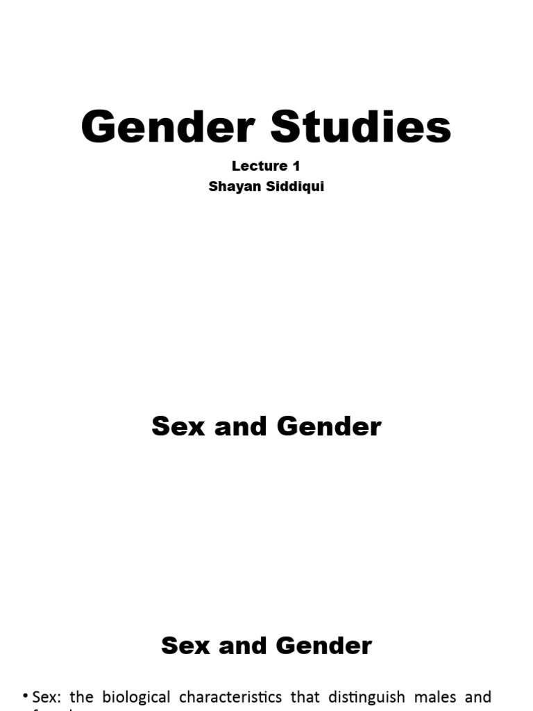 Understanding Sex and Gender Differences | PDF | Male | Gender